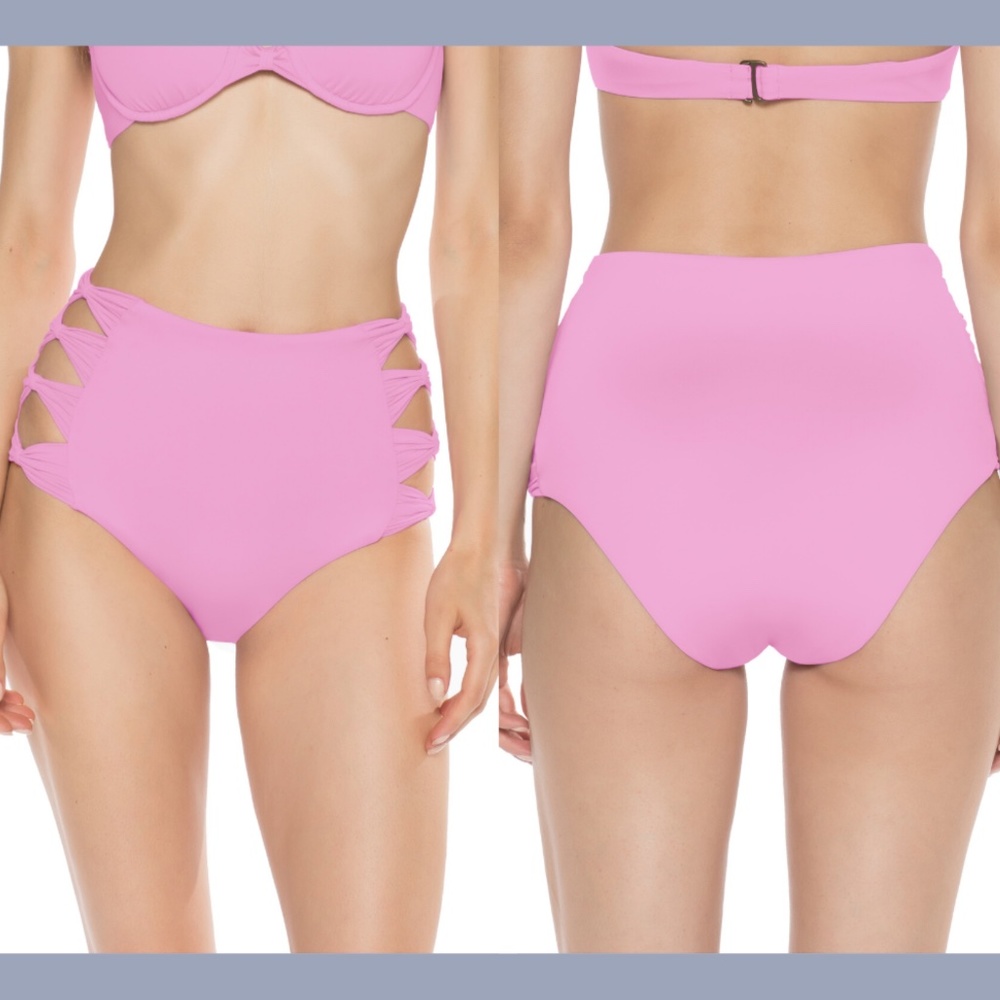 NEW Isabella Rose Bow Tie High Waist Bikini Bottoms [SZ‎ Small ]